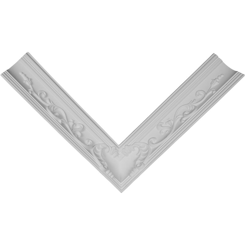 Moulure intérieure à couronne Endurathane Diane, H 5 3/8 po x P 6 1/8 po, apprêtée en usine