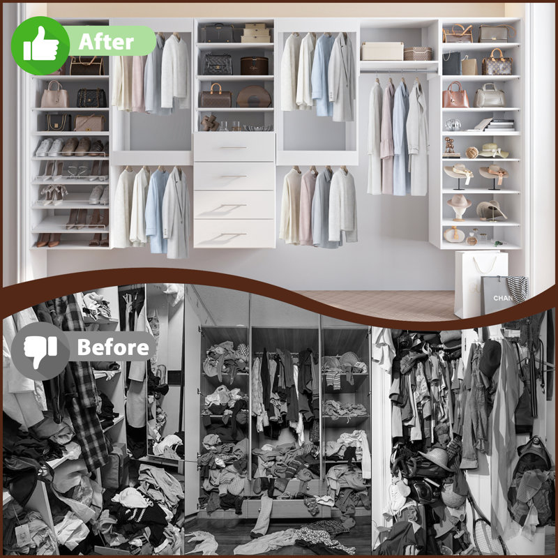 Modular Closet System, Versatile and Customizable Walk-In Design for Efficient Storage and Organization, 31.5" Wide