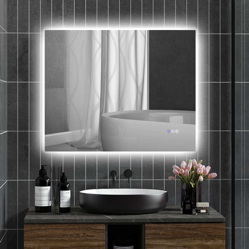 LED Bathroom Mirror with Lights, 39.4" x 31.5"