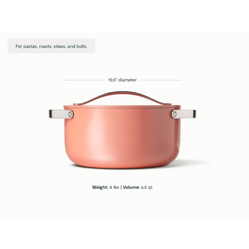 Caraway 6.5Qt Nonstick Ceramic Dutch Oven, Perracotta