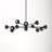 Hudgins 12 - Light Iron and Steel Dimmable Sputnik Modern Linear Chandelier