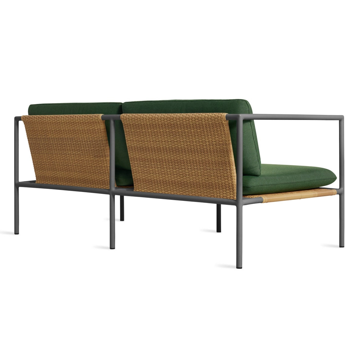 Dog Days 62" Sunbrella® Patio Loveseat, Sunbrella Ivy, Charcoal