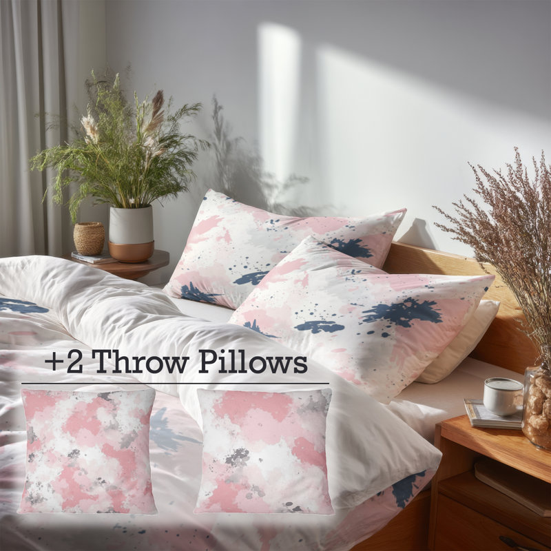 Ensemble de housse de couette et coussin décoratif Teens Abstract, Housse de couette très grand + 4 pièces supplém