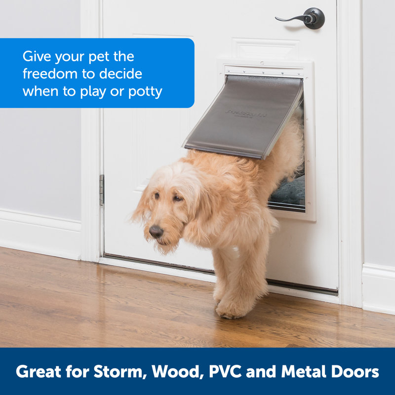 Medium White Plastic Energy Efficient Pet Door