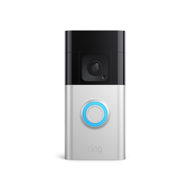 Satin Nickel Wireless Push Button Doorbell