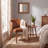 Single Upholstered Faux Leather Side Chair with Wooden Legs-1137164246