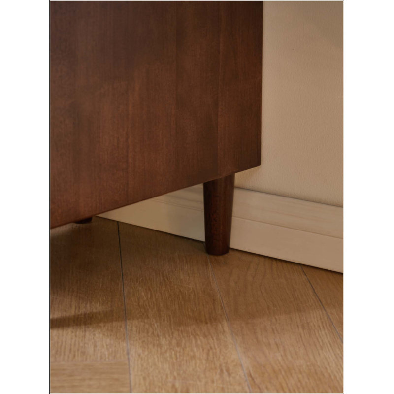 Solid Wood Nightstand with Two Drawers and Pull-out Panel Storage Bedside Table and Sofa Side Table