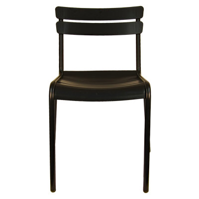 Modern Industrial Black Aluminum Dining Chair
