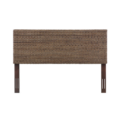 King Rattand Wicker Banana Leaf Panel Headboard Adjustable bed