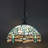 Tiffany Pendant Light Plug in Sea Blue Stained Glass Dragonfly 12 Inch Hanging Lamp 15FT Cord