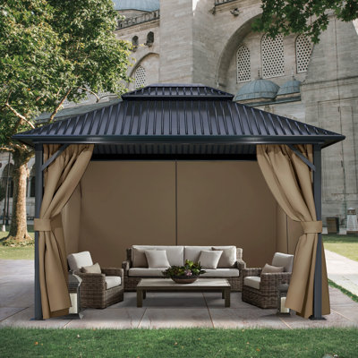 4-Panel Outdoor Gazebo Curtains