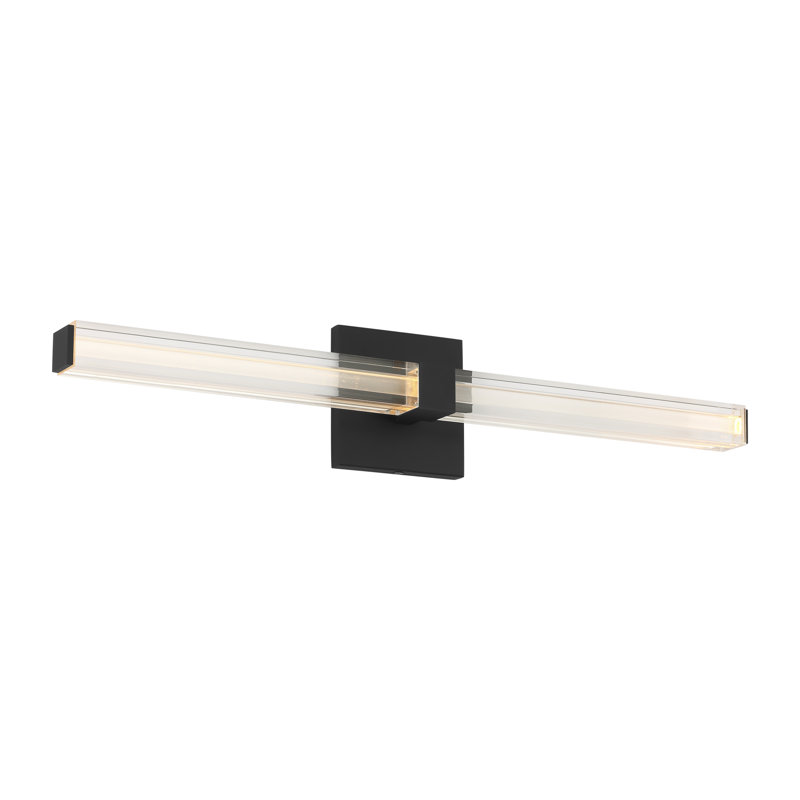 Reiya Square 1 - Light LED Vanity Light, Nightshade Black, 4.5" H x 24" W x 2.8" D