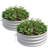 2PCS 32" Tall Round Metal Raised Garden Bed for Vegetables & Flowers
