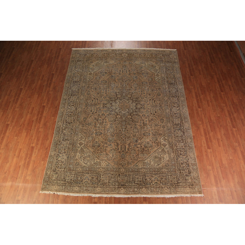 Tapis traditionnel en laine à motif géométrique 10 x 13