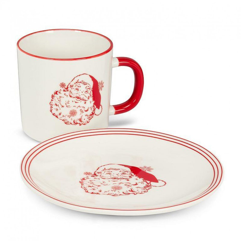 Tasse de père Noël de style rétro
