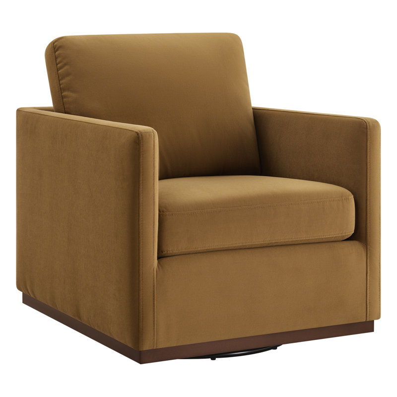 Ensemble de 2 fauteuils pivotants rembourrés Bobbi, Brown