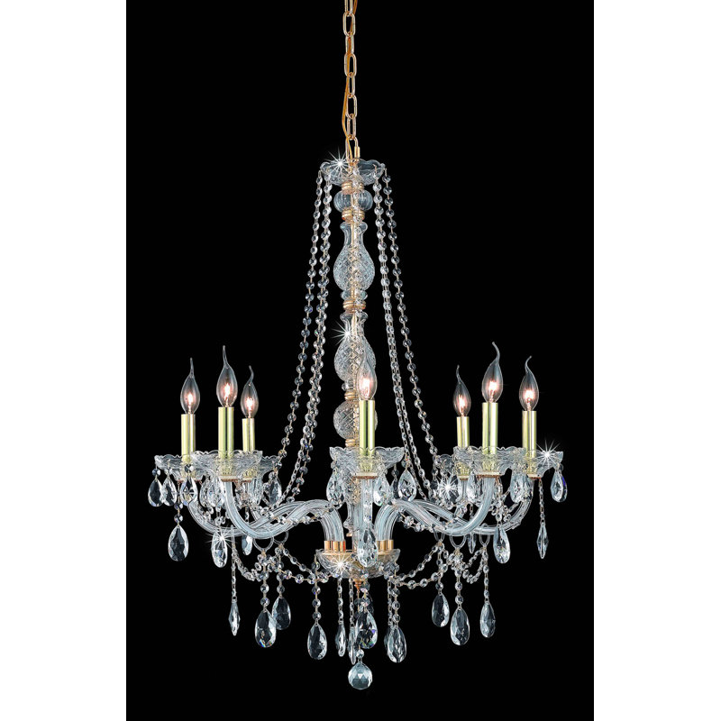 Mullinix Chandelier, Gold / Crystal (Clear) / Royal Cut