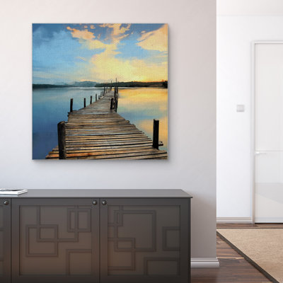 " Sunset Pier " Painting Print