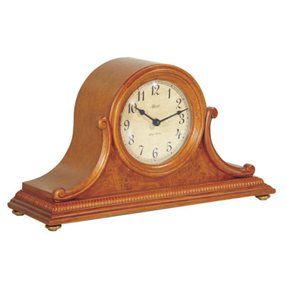 Scottsville Ornate Traditional Analog Solid Wood Quartz Tabletop Clock -  Hermle Black Forest Clocks, 21132I9Q