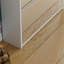 3 Drawer Mirrored Flip Down Shoe Storage Cabinet Free Standing Cabinet For Hallway-2029706711