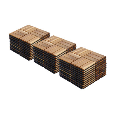 30 carreaux de terrasse à emboîtement
