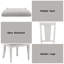 Chaise d'appoint rembourrée Carmelina en gris clair et blanc vieilli (ensemble de 2)