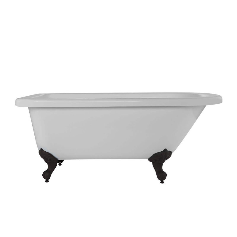 Savanna 59'' x 29'' Soaking Acrylic Bathtub, Oil Rubbed Bronze