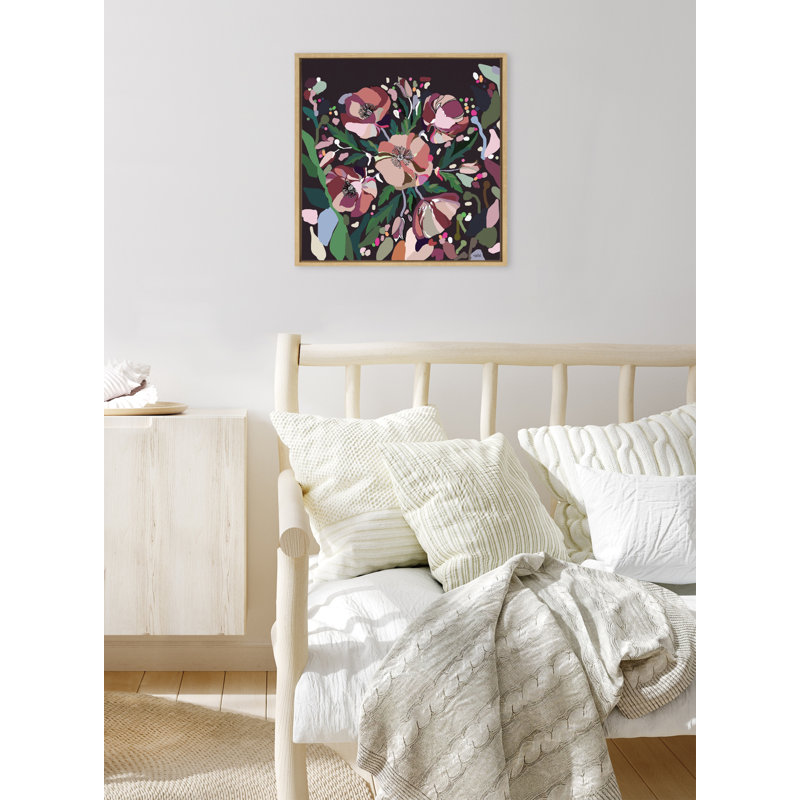 Fleurs par Inkheart Designs, reproduction d'art sur toile encadrée, H 22 po x l 22 po
