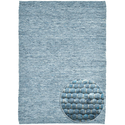 Hand Woven Wool Blue Indoor Rug