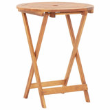 Snowden vidaXL Folding Patio Table, Side Table, Weather-Resistant Outdoor Furniture, Solid Acacia Wood