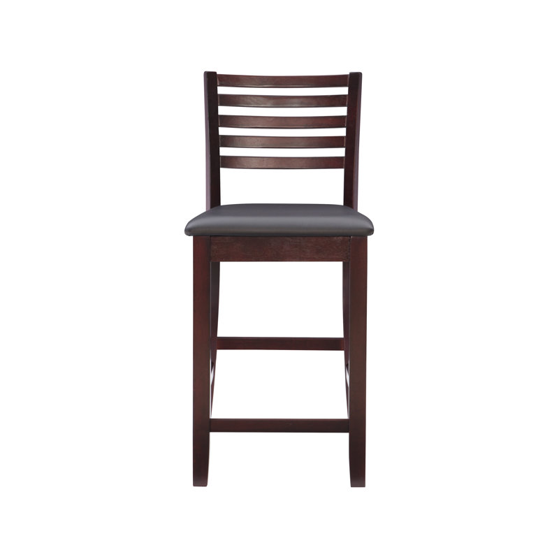 Tabouret de bar et de comptoir en bois massif Clarke, Tabouret de comptoir (assise de 24 po de hauteur)
