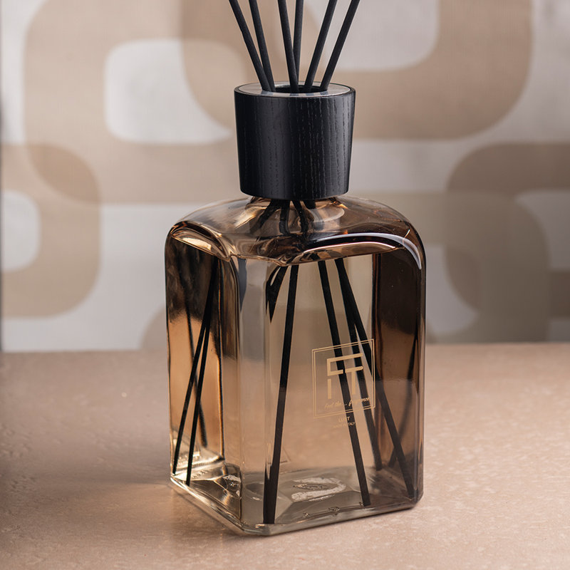 Floral/Plant Scented Jar Candle with Glass Holder