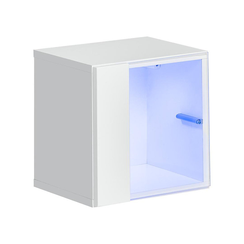 Compact Display Cabinet 30cm – LED-Lit Push-to-Open Showcase
