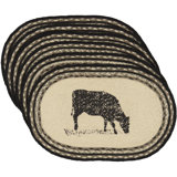 Jacqueline Jute No Pattern Oval Placemat
