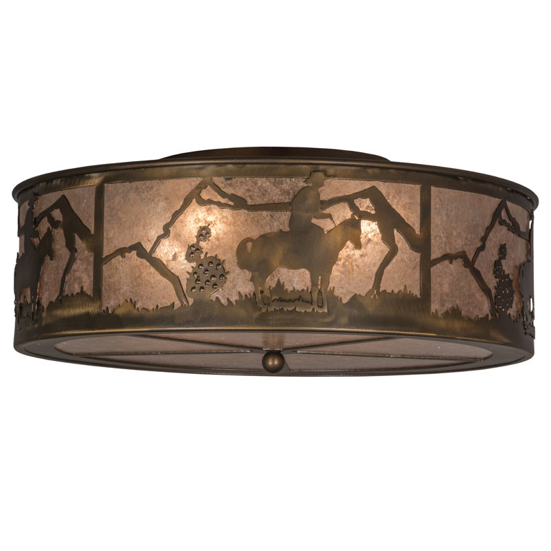 Rustic Lodge 4 - Light Outdoor Flush Mount