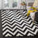Sanyla Cambridge Hand Tufted Wool Chevron Rug