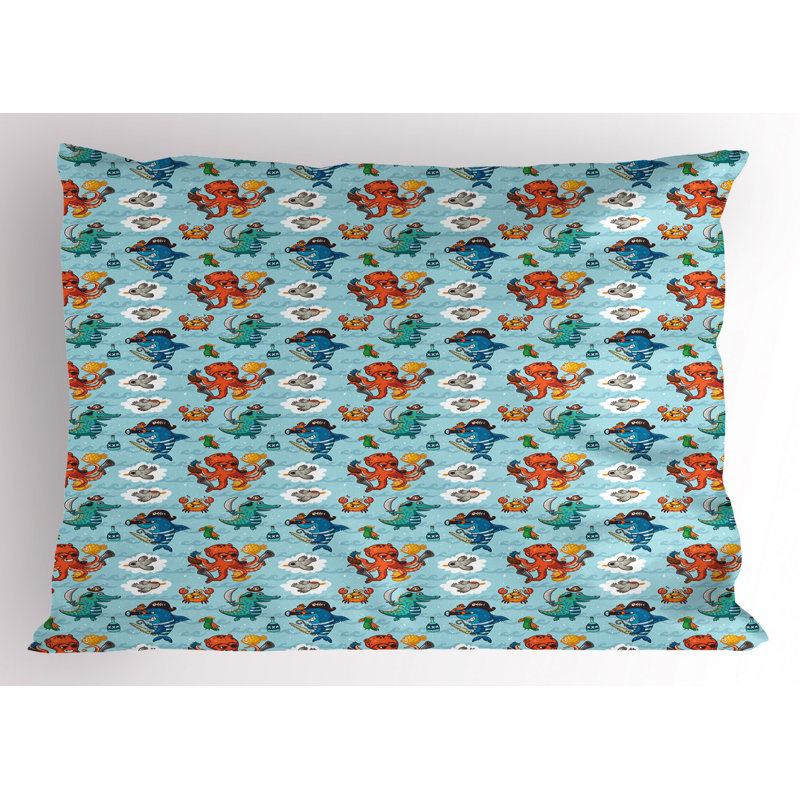 Shark Polyester Sham Set, Twin