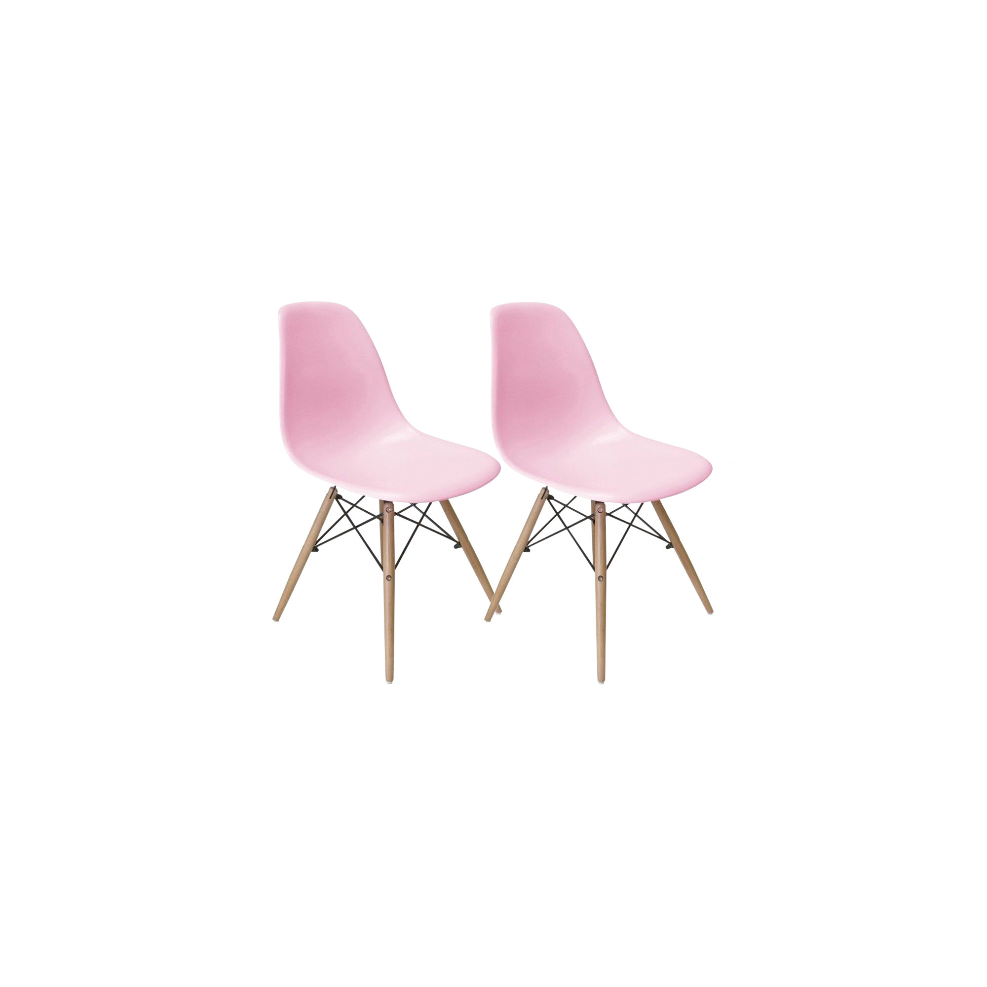 Jordan Side Chair, Pink, Natural