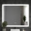 Miroir sans cadre à DEL pour salle de bain