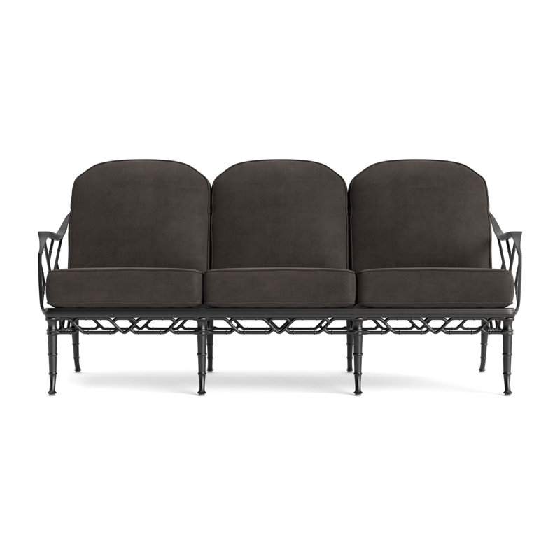 Calcutta Outdoor 3 - Seat Patio Sofa, Fusion Charcoal, Textured Pewter