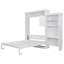 Lit escamotable avec plusieurs tablettes de rangement et décoration à persiennes-1570142442