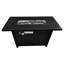 Table de foyer d'extérieur en acier avec couvercle H 25 po x l 42 po (noir)-427461185