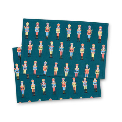 Christmas Nutcracker Cotton Placemat Pair