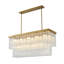 Lustre en verre nervuré 14 lumières Modern