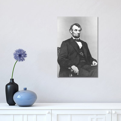 «Restored War War Era», peinture du président Abraham Lincoln par John Parrot - photographie sur toile tendue