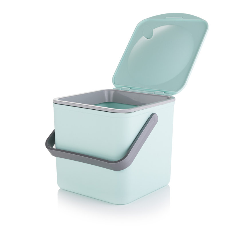 Plastic Manual Lift Recycling Bin - 3.5L, Green