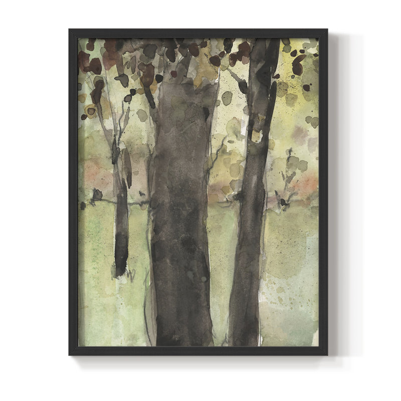 Under the Tree Confetti II Framed Print - Solid Wood, Black, 10" H x 8" W
