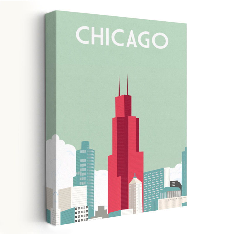 Chicago Crop - Adventure, Chicago, Illinois, art illustratif, H 24 po x l 16 po
