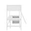 Lit mezzanine simple avec tablettes et bureau