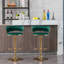 Ensemble de 2 tabourets de bar, avec repose-pieds chromé et base pivotante réglable en hauteur-676998309